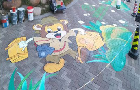 新郑夏季画地面彩绘会遇到的问题