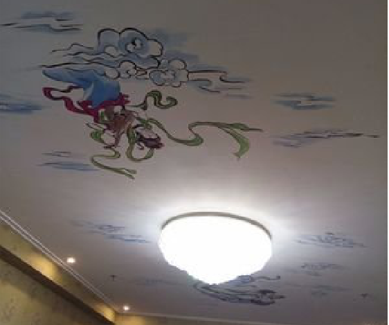 新郑如何快速绘制天花板上的手绘墙？