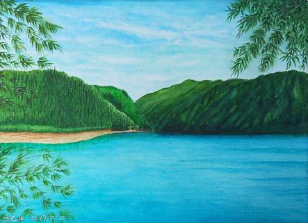 新郑在墙绘中，如何绘画绿水青山？